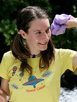 Outdoor solo posing session show with a hairy teen